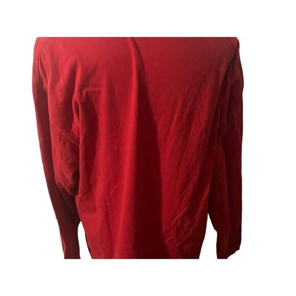 Vtg Mickey & Minnie Embroidered Pocket Love Flowers Long Sleeve Red Womens Large - Picture 11 of 16